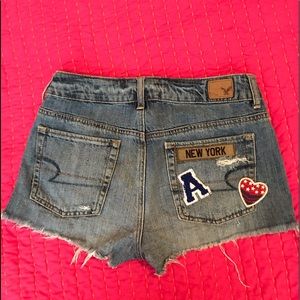 American Eagle shorts with patches size 6